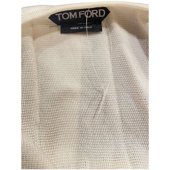 TOM FORD Cut Out Gold Chain Short Dress in White Size Medium NWOT - Picture 11 of 14